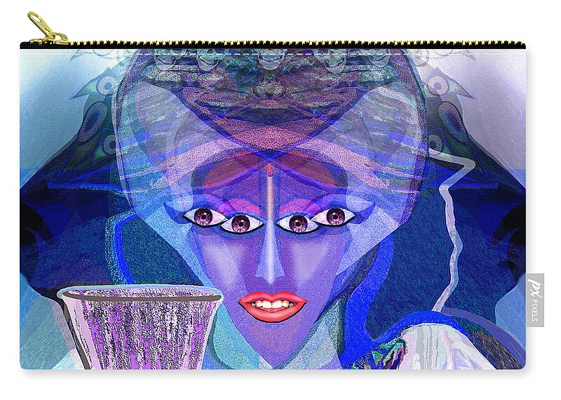 943 Zip Pouch featuring the painting 943 - witchcraft A by Irmgard Schoendorf Welch