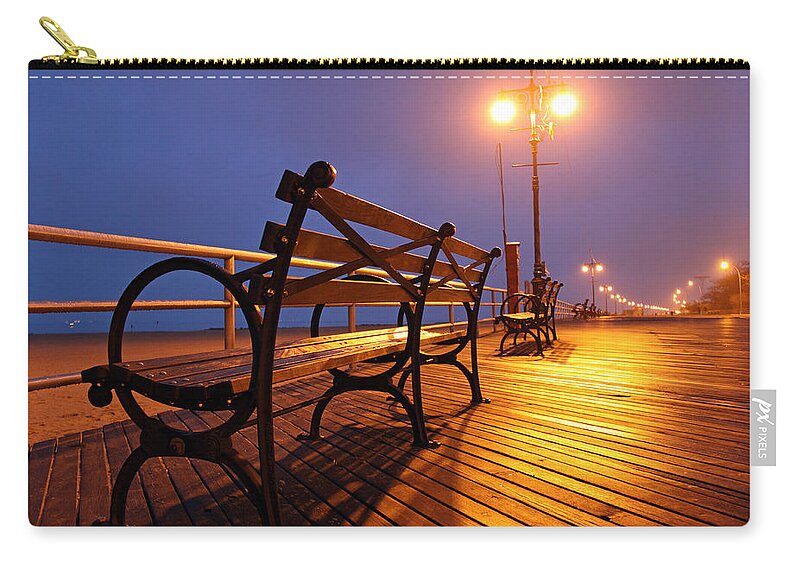 Boardwalk Zip Pouch featuring the photograph A Blessing by Mitch Cat