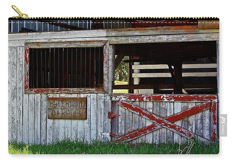 Barn Zip Pouch featuring the photograph A Country Scene by Diana Hatcher