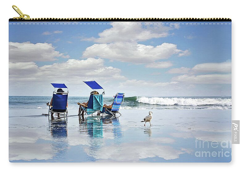 Beach Zip Pouch featuring the photograph A Day at the Beach by Alissa Beth Photography