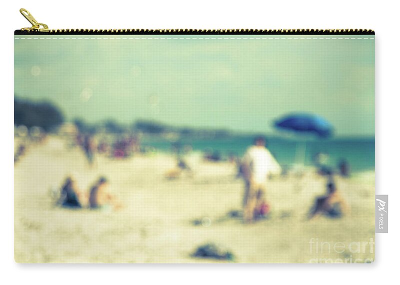 Beach Carry-all Pouch featuring the photograph a day at the beach I by Hannes Cmarits