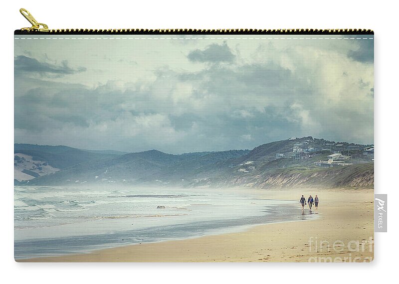 Kremsdorf Zip Pouch featuring the photograph A Day At The Seaside by Evelina Kremsdorf