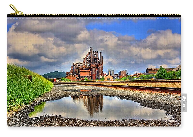 Lehigh Valley Zip Pouch featuring the photograph A Distant Memory by DJ Florek