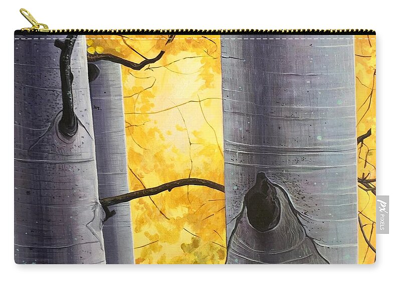 Aspen Zip Pouch featuring the painting A Dream That We All Share by Hunter Jay