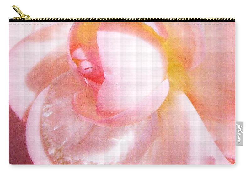 Soft Pink Zip Pouch featuring the photograph A Drop of Love by Sharon Ackley