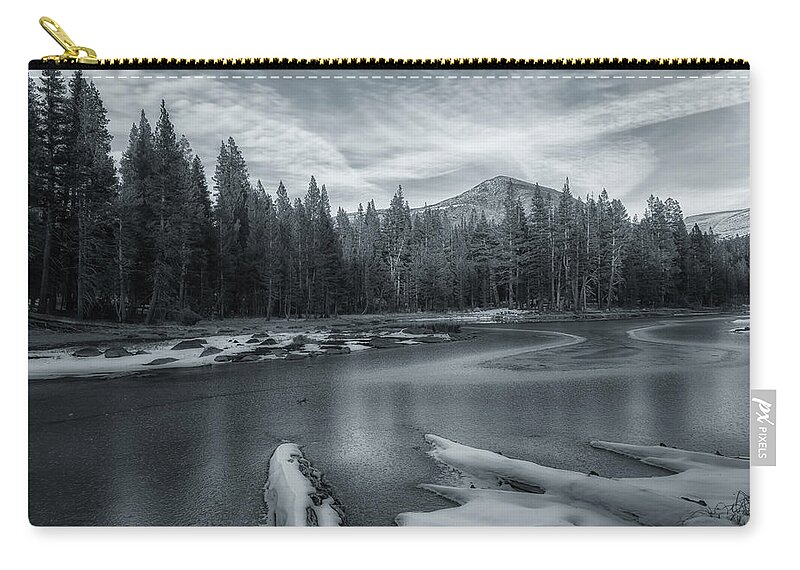 Landscape Zip Pouch featuring the photograph A Dry Winter 1 by Jonathan Nguyen