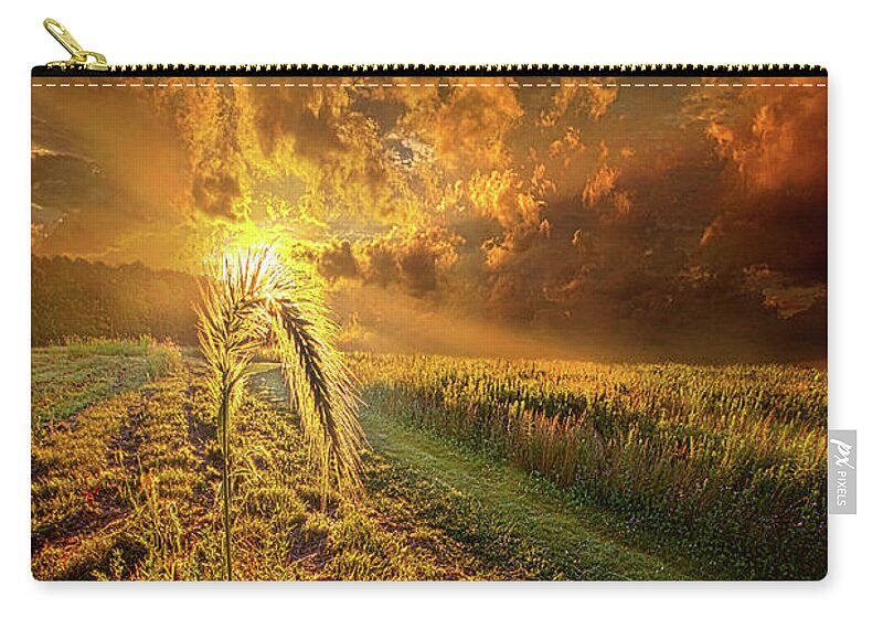 Landscape Zip Pouch featuring the photograph A Future Awaits All Those Who Seeks Peace by Phil Koch