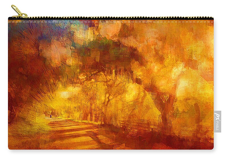 Landscape Zip Pouch featuring the photograph A golden day by Suzy Norris