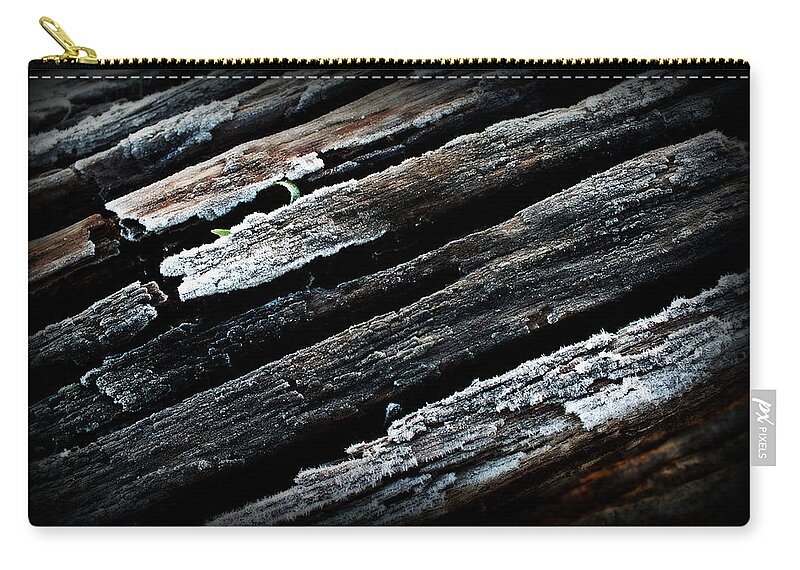 Frost Zip Pouch featuring the photograph A Hint of Green by Guy Pettingell