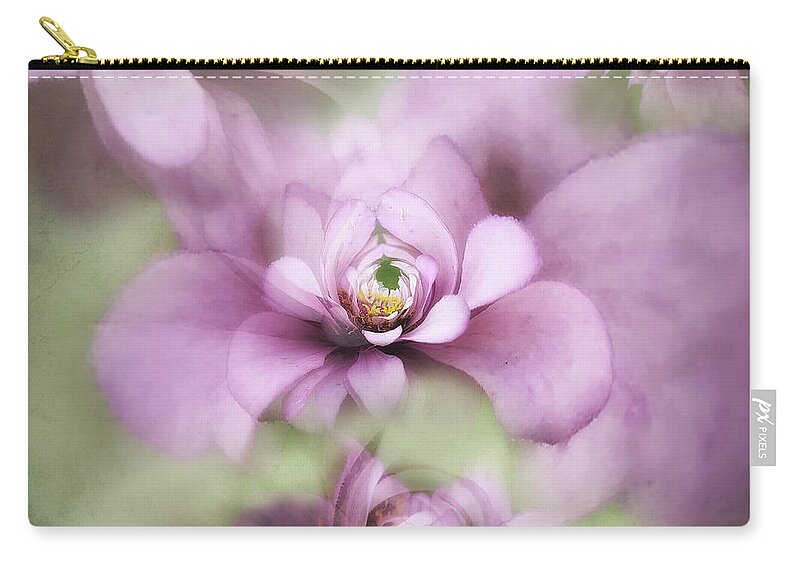 Flowers.floral Art Zip Pouch featuring the photograph A lavender dream. by Usha Peddamatham
