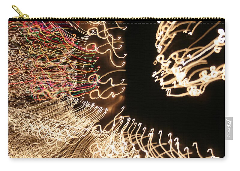 Abstract Zip Pouch featuring the photograph A Light Abstraction by Ric Bascobert