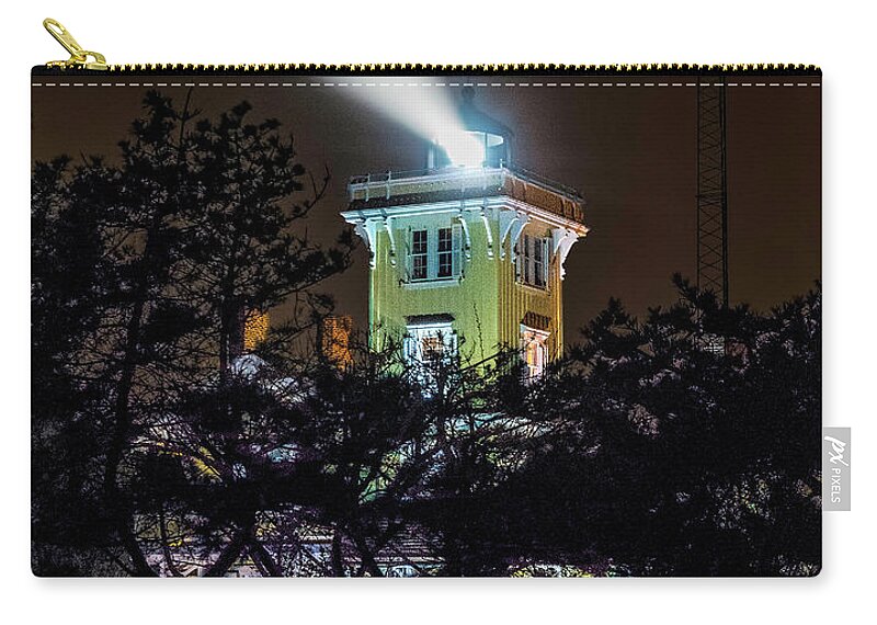 Atlantic Coast Zip Pouch featuring the photograph A Light in the Darkness by Nick Zelinsky Jr
