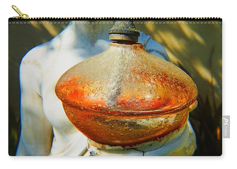 Statue Zip Pouch featuring the photograph A Light of Love by Giorgio Tuscani