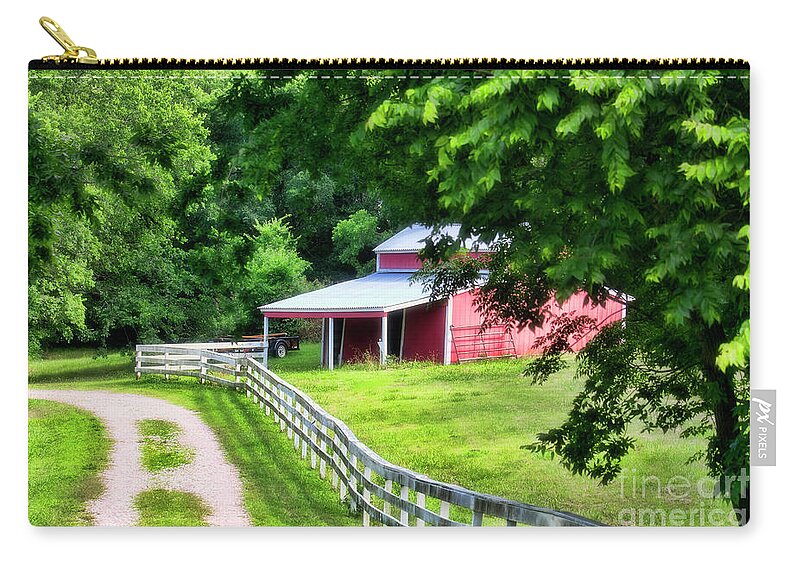 Shed Zip Pouch featuring the photograph A Little Bit Country by Joan Bertucci