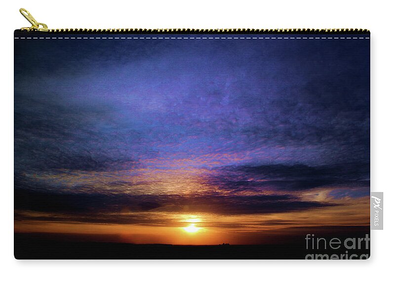 Longview Zip Pouch featuring the photograph A Longview Sunrise by Al Bourassa