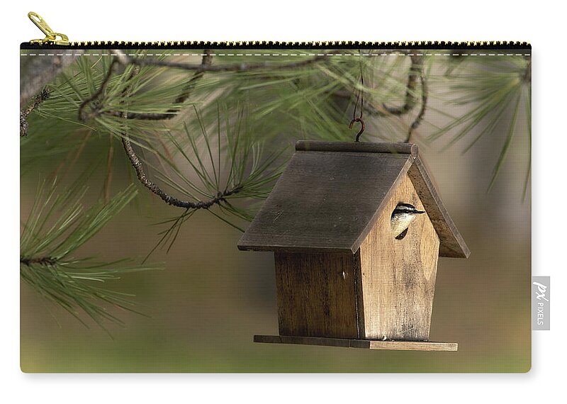 Bird Carry-all Pouch featuring the photograph A New Occupant by Loni Collins