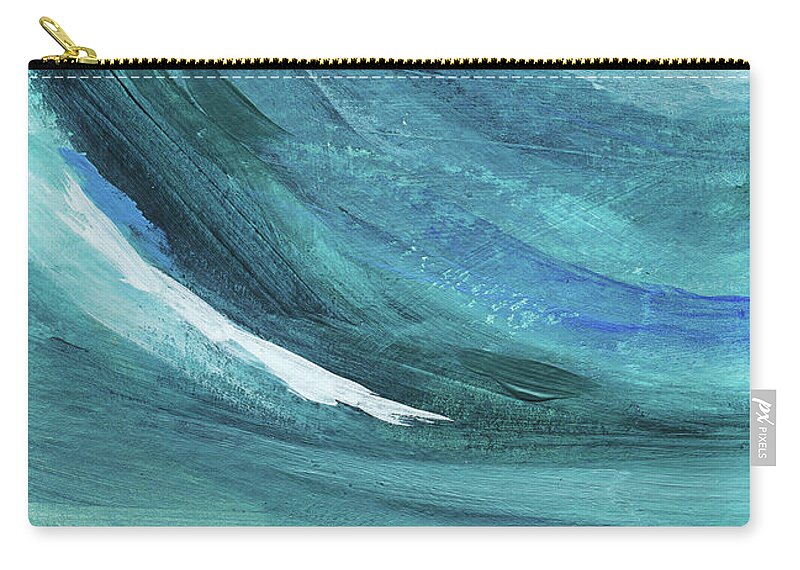 Abstract Zip Pouch featuring the painting A New Start- Art by Linda Woods by Linda Woods