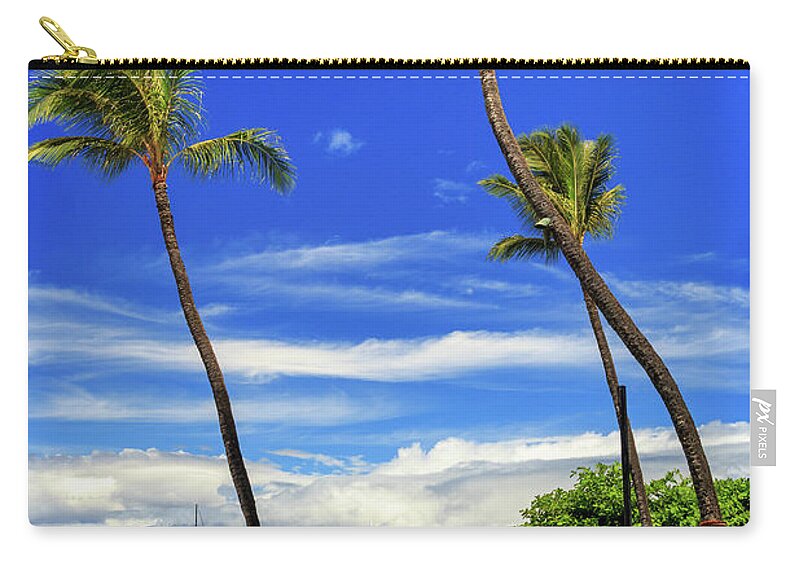 Path Zip Pouch featuring the photograph A Path In Kaanapali by James Eddy