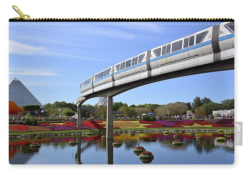 Flowers Zip Pouch featuring the photograph A Picture Perfect Florida Day by Carol Bradley