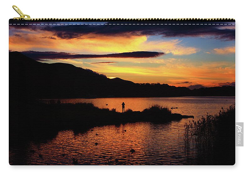 Ireland Zip Pouch featuring the photograph Lakes Of Killarney At Sunset by Aidan Moran