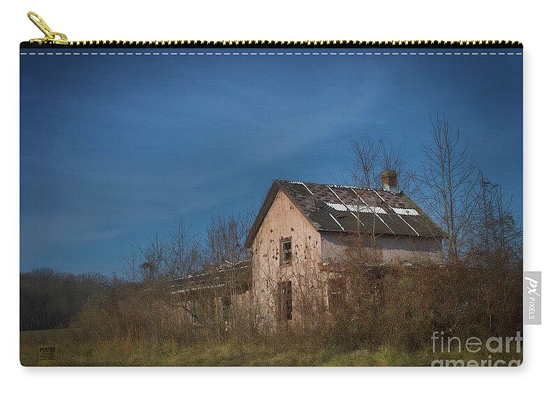 Scenic Zip Pouch featuring the photograph A Place To Hunt by Skip Willits