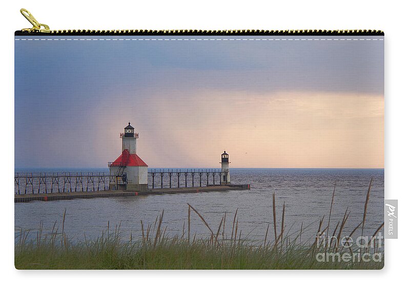 Lighthouses Zip Pouch featuring the photograph A Quiet Wonder by Ann Horn