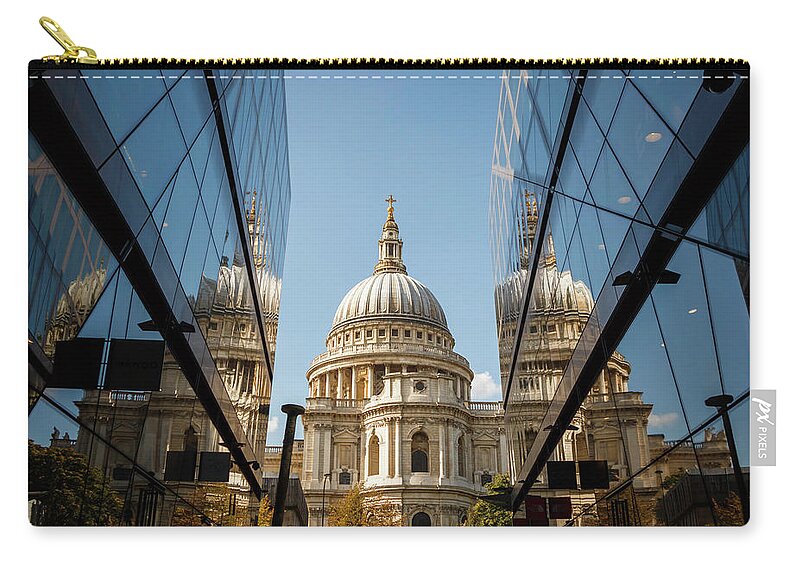 St Paul's Carry-all Pouch featuring the photograph A Reflection on St' Paul's by Rick Deacon