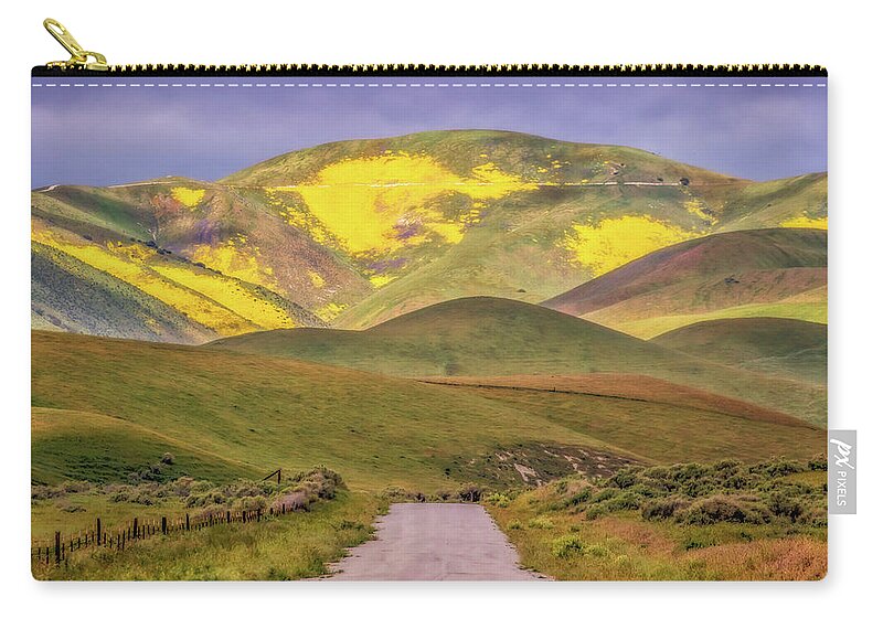 California Zip Pouch featuring the photograph A Road Less Traveled by Marc Crumpler