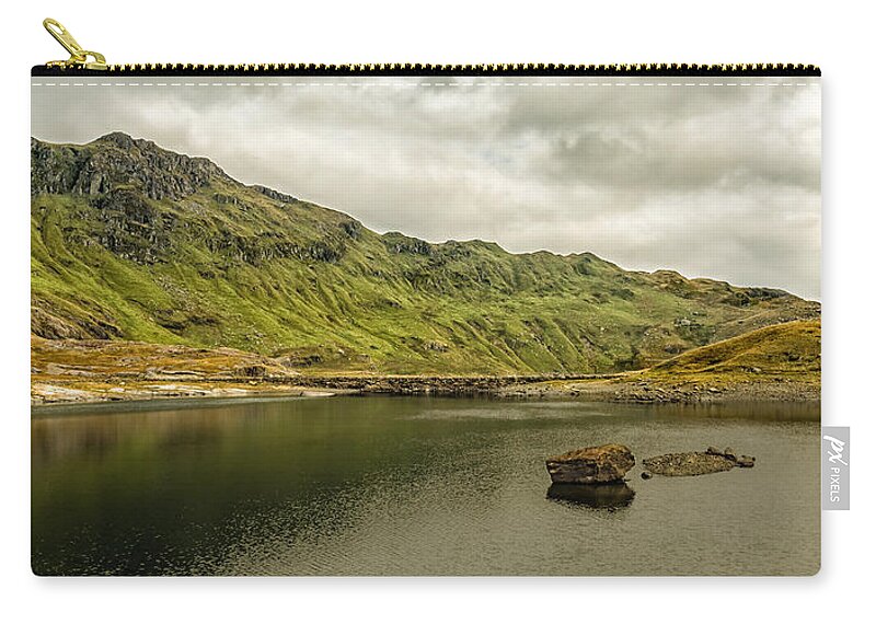 Landscape Zip Pouch featuring the photograph A Rock and a Hard Place by Nick Bywater