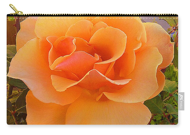 Flower Zip Pouch featuring the photograph A Rose Is A Rose by Joyce Creswell