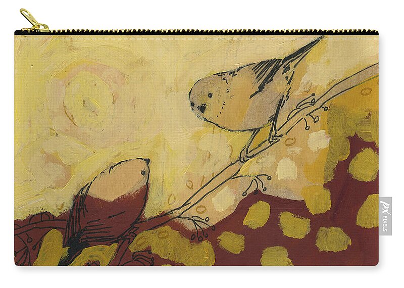 Bird Zip Pouch featuring the painting A Short Pause by Jennifer Lommers