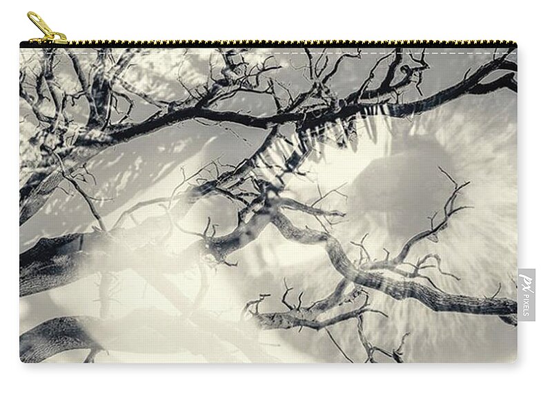 Artsy Zip Pouch featuring the photograph A Single Human Eye Peers Out From The by John Williams