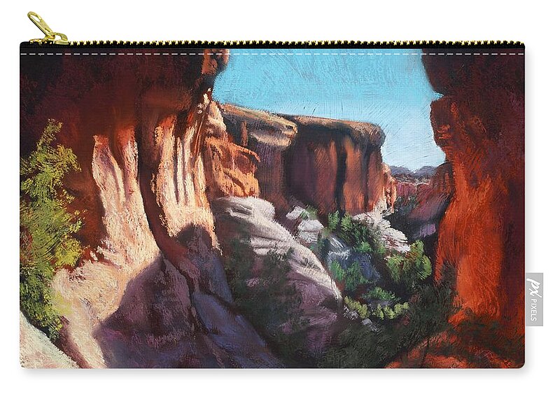 Landscape Zip Pouch featuring the painting A Special Place by Sandi Snead