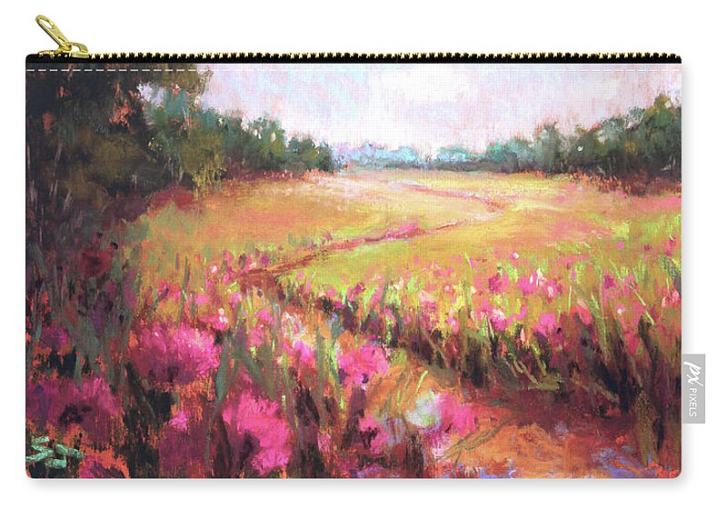 Landscape Zip Pouch featuring the painting A Spring to Remember by Susan Jenkins