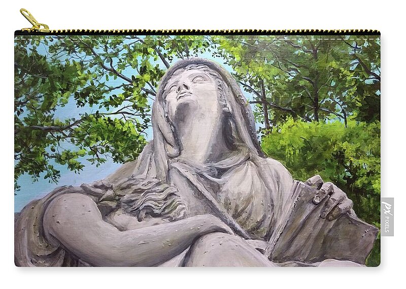 Realistic Zip Pouch featuring the painting A Story Told by William Brody