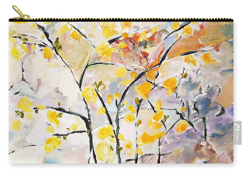 Landscape Zip Pouch featuring the painting A Study in Qi-3 by Gloria Dietz-Kiebron