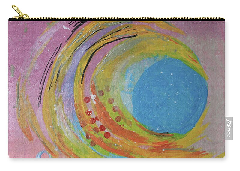 Bright Carry-all Pouch featuring the mixed media A Sunny Day by April Burton