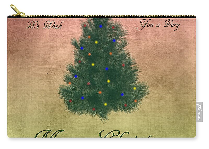 Christmas Zip Pouch featuring the digital art A Very Merry Christmas by Judy Hall-Folde