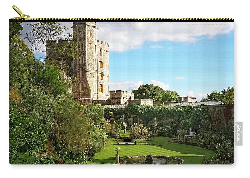 Windsor Castle Zip Pouch featuring the photograph A View of Windsor Castle by Joe Winkler