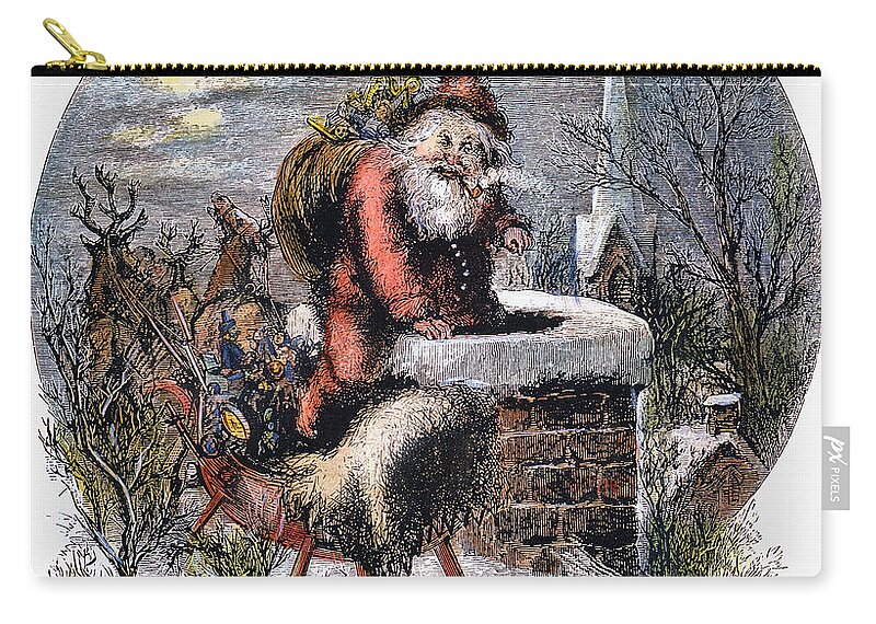 19th Century Zip Pouch featuring the photograph A Visit From St Nicholas by Granger