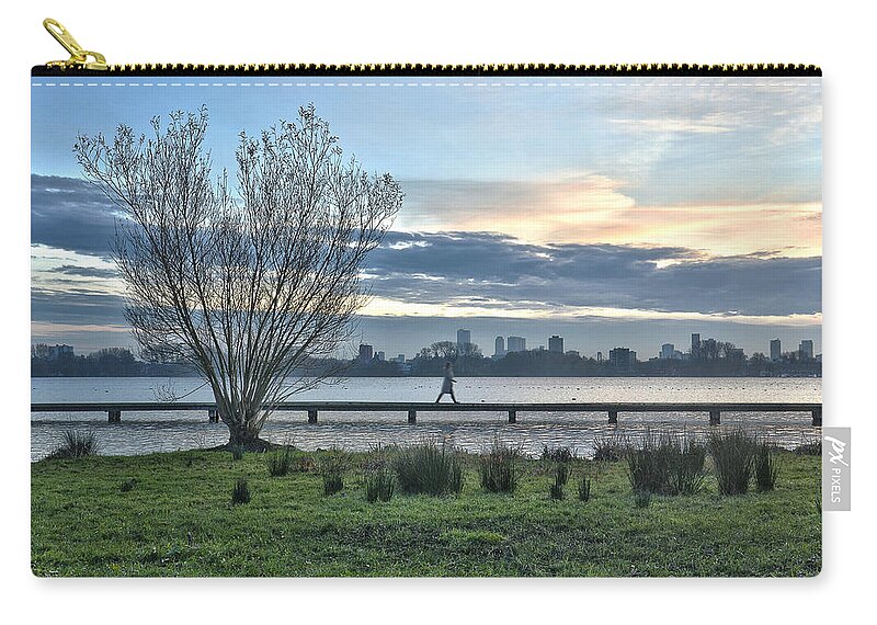 Lake Zip Pouch featuring the photograph A Walk Through The Lake by Frans Blok