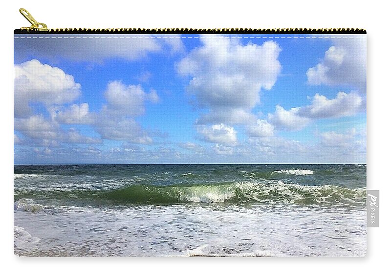 Art Zip Pouch featuring the photograph A Wave to Ride by Shelia Kempf