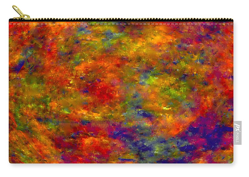 Abstract-painting-mixed-media Zip Pouch featuring the painting A Whirlwind Romance by Catalina Walker