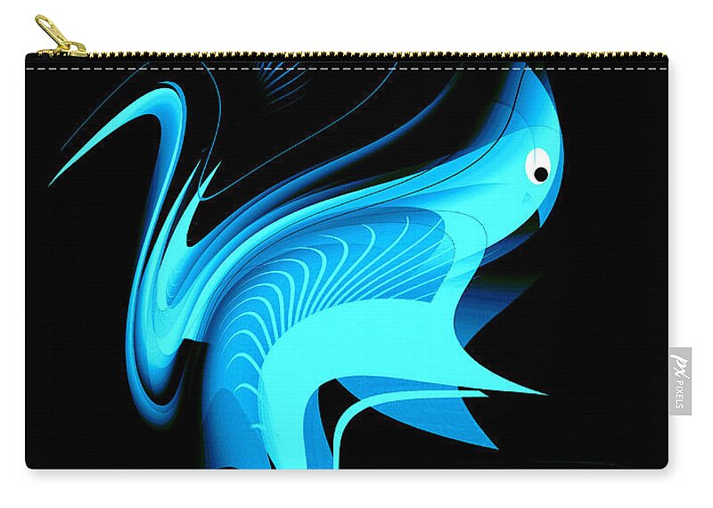 Abstract Zip Pouch featuring the digital art A Whossit by Iris Gelbart