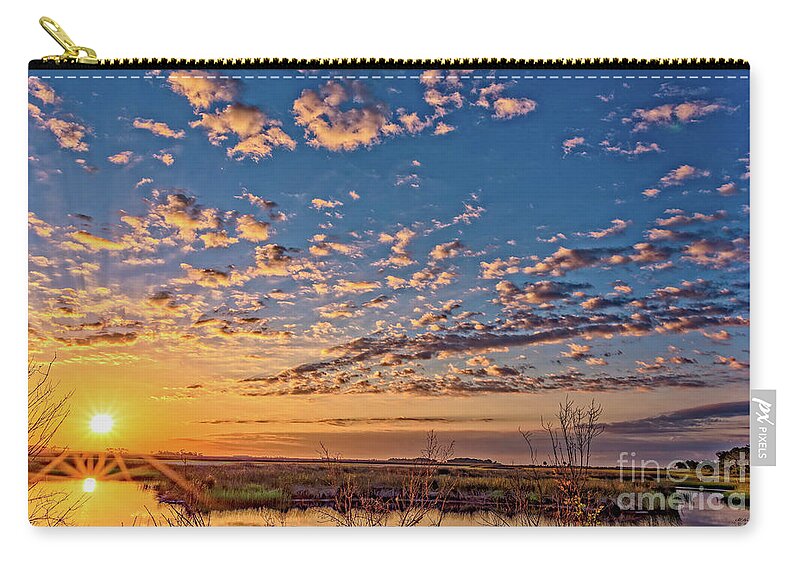 Sunrises Zip Pouch featuring the photograph A Wildlife Paradise Marvel Sunrise by DB Hayes