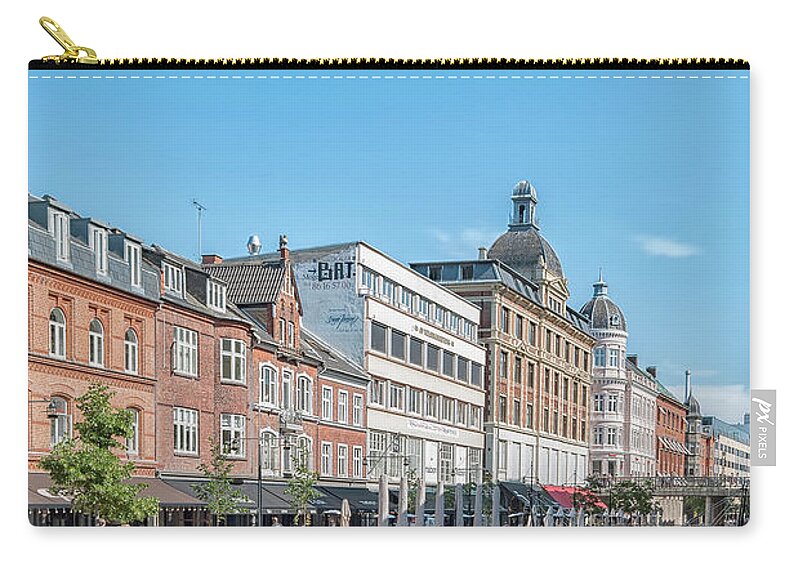 Aarhus Zip Pouch featuring the photograph Aarhus Summertime Canal Scene by Antony McAulay