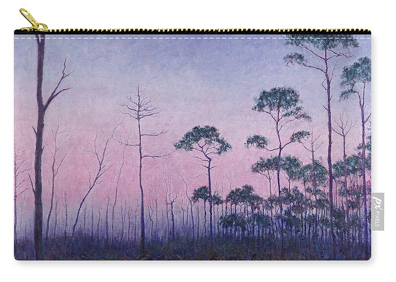 Abaco Pines At Dusk Carry-all Pouch featuring the painting Abaco Pines at Dusk by Ritchie Eyma