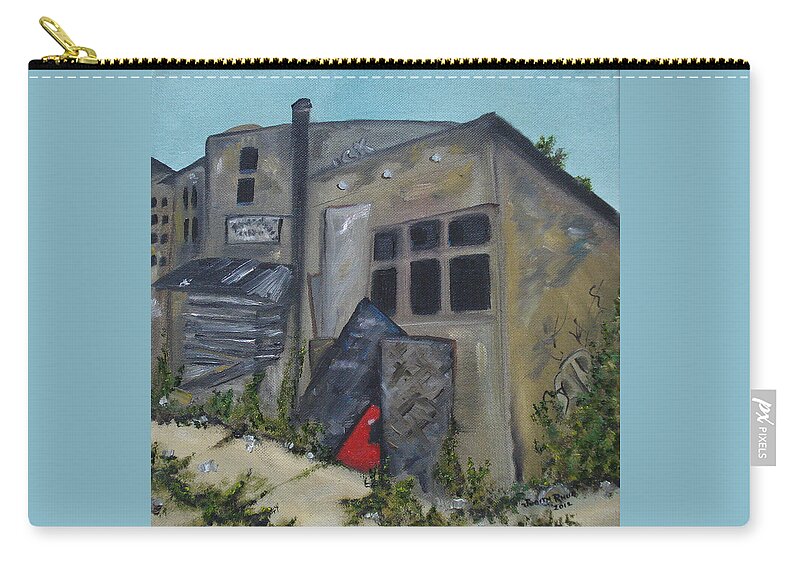 Homeless Zip Pouch featuring the painting Abandoned by Judith Rhue