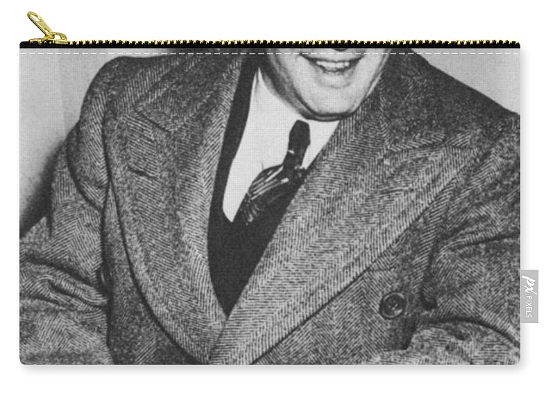 1935 Zip Pouch featuring the photograph Abe Kid Twist Reles by Granger