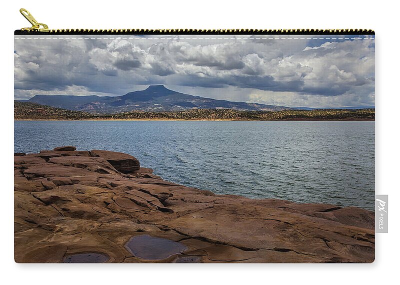 Abiquiu Zip Pouch featuring the photograph Abiquiu Lake by Diana Powell